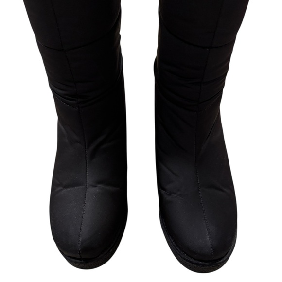 Kate Spade New York Cagney Quilted Bow Wedge Boot in Black Nylon - Picture 5 of 11